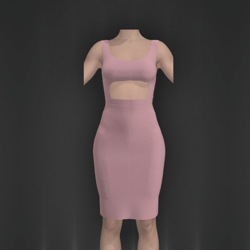 Cameron dress powder pink