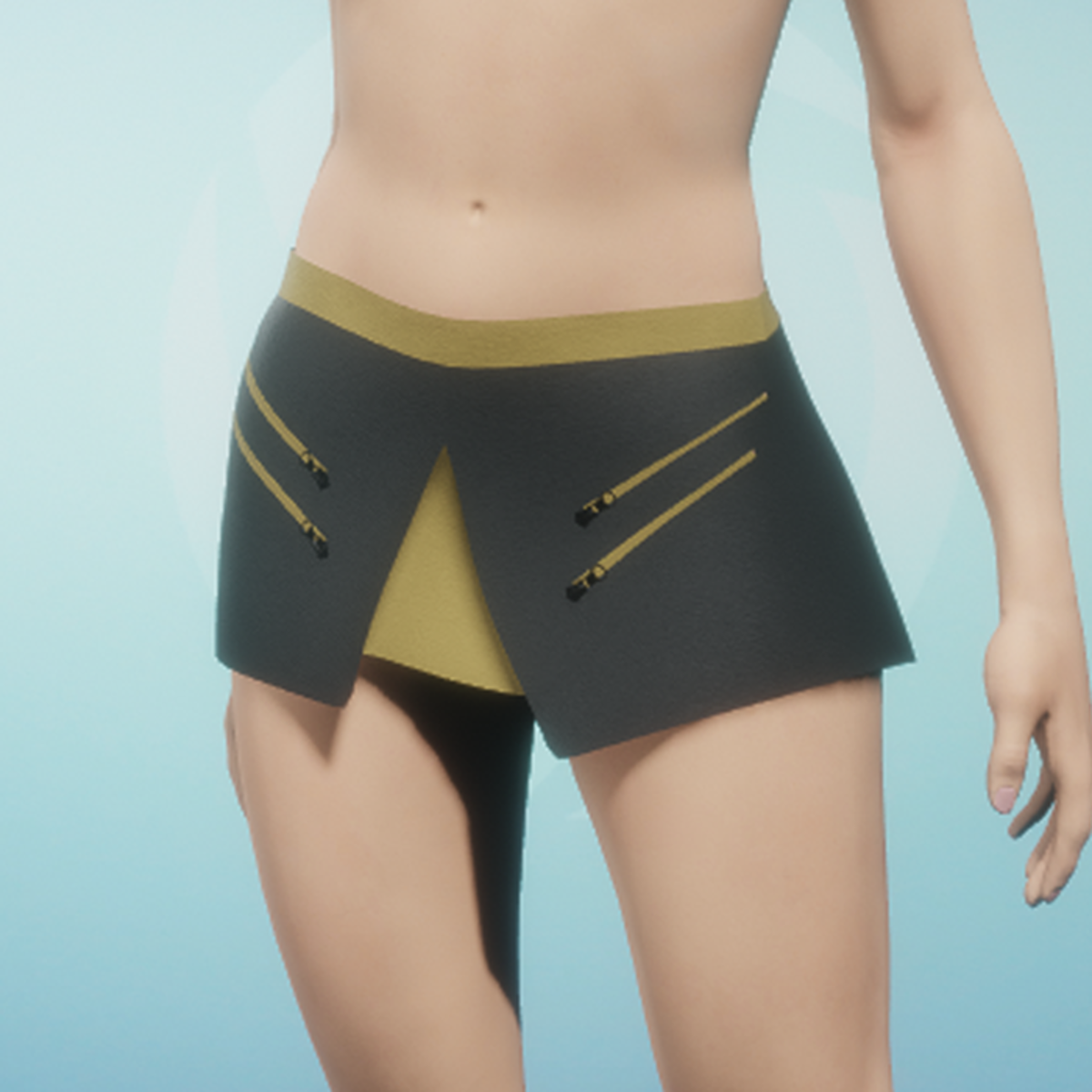 Mini Skirt Leoni leather gray