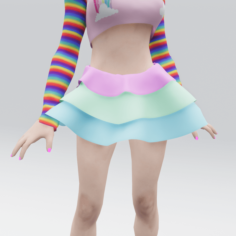 Layered Neon Skirt 04