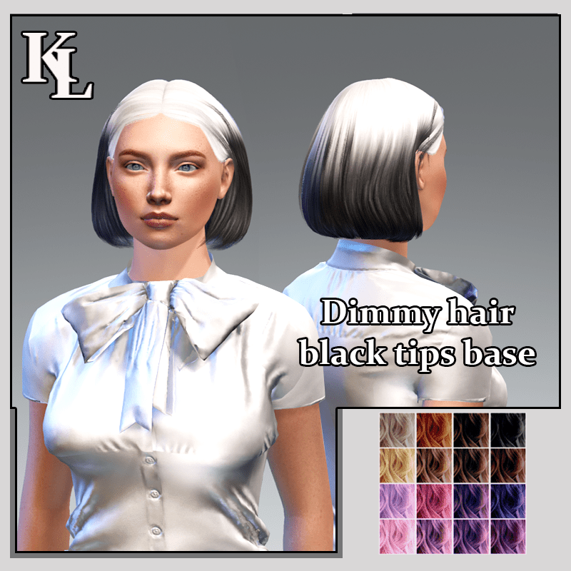 Dimmy hair-black tips