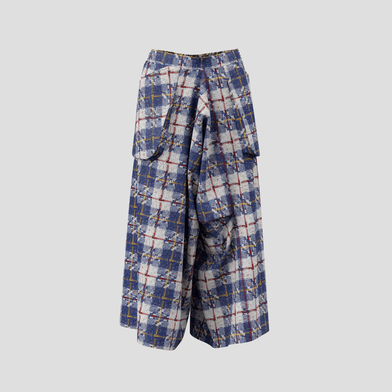 Trailblazing Pants blue and red checked