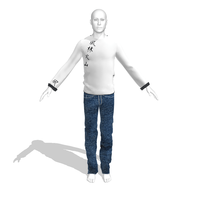 Outfit Male Long sleeve Tshirts and jeans 001