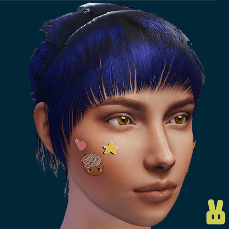 dessert face stickers