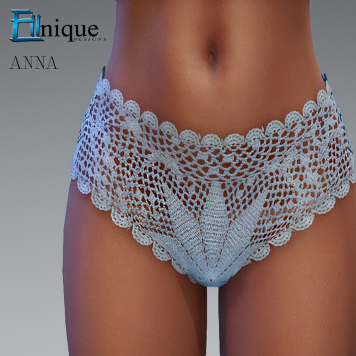 Anna Sky Blue Crochet Bikini Pants