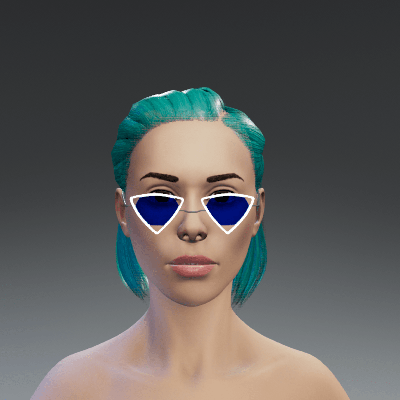 Flashing blue sunglasses