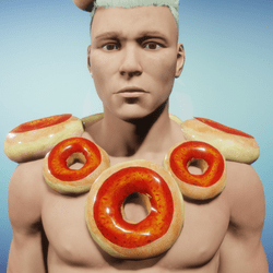 Male doughnut necklace - citrus