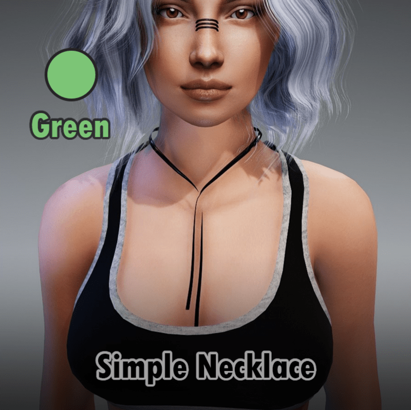 Simple Necklace (Green)
