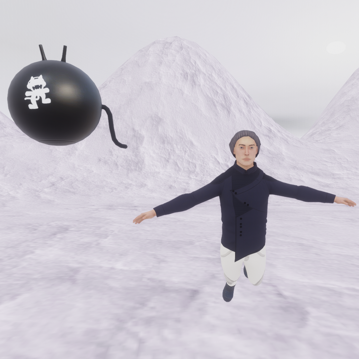 Space Hopper Anim 5 male fly Monstercat