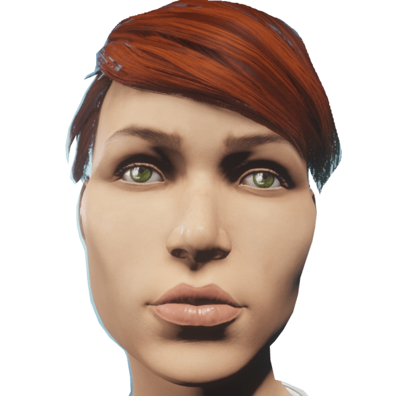 eyes female light green