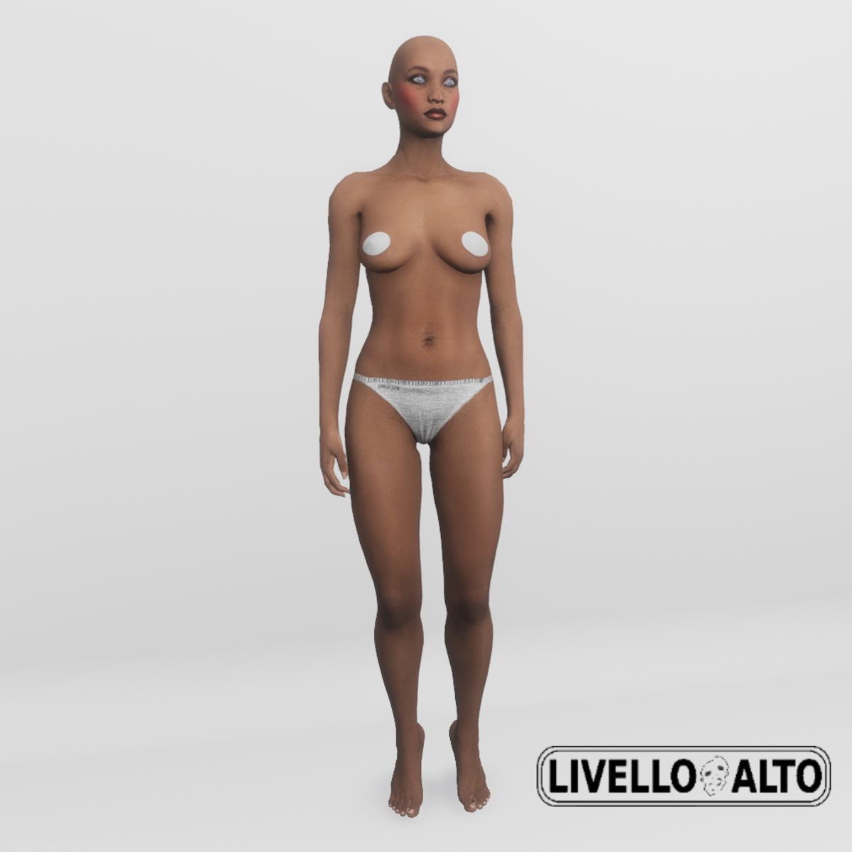 Nicci@Shape_Dark Skin Pink Shimmer