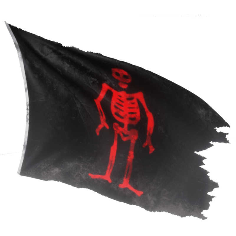 Pirate Flag 03 Blowing 03