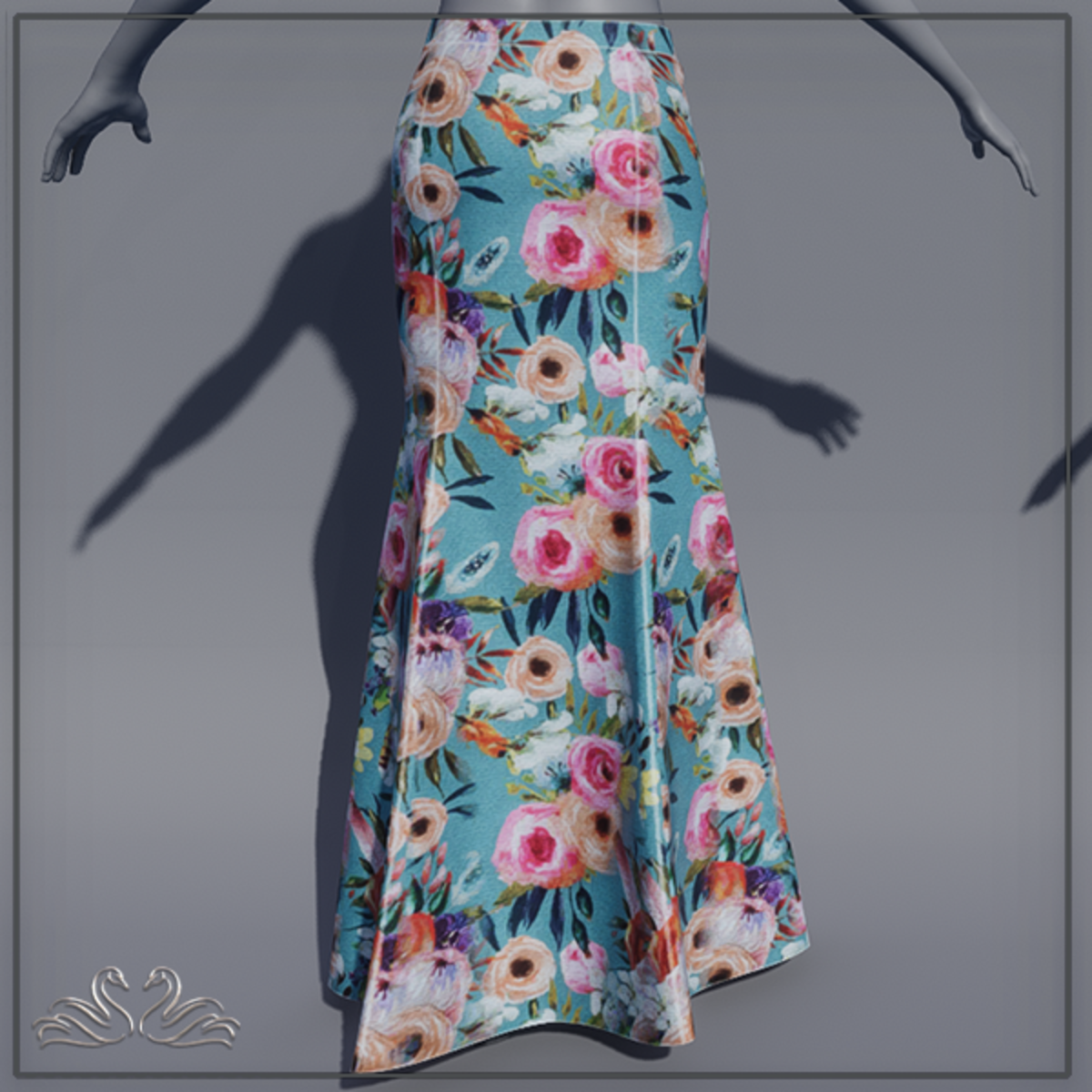 SOPHIA MERMAID SKIRT TURQUOISE