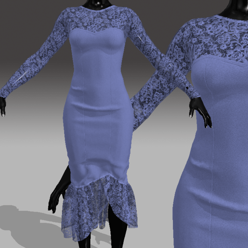 AV2 - Lace Mermaid Formal Dress