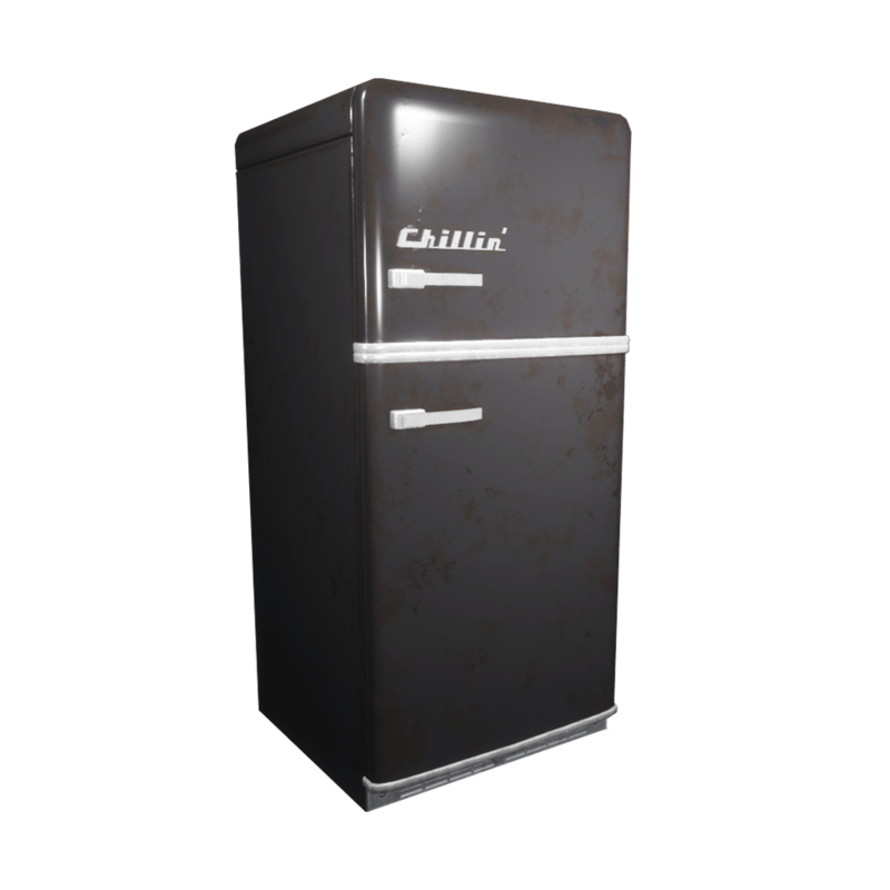 Old fridge_BLACK
