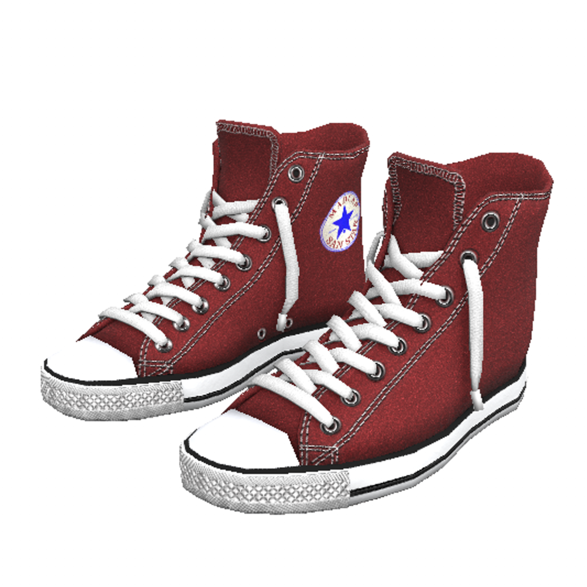 Girl shoes San-Star sneakers high red for woman