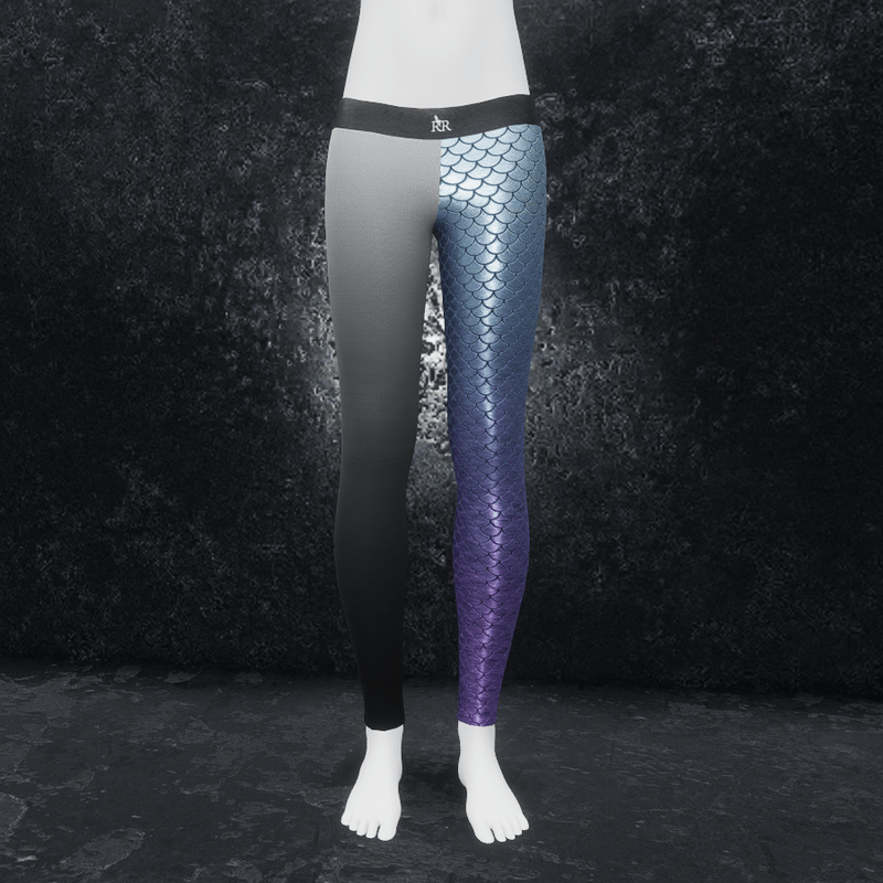 Leggings Aqua black and white