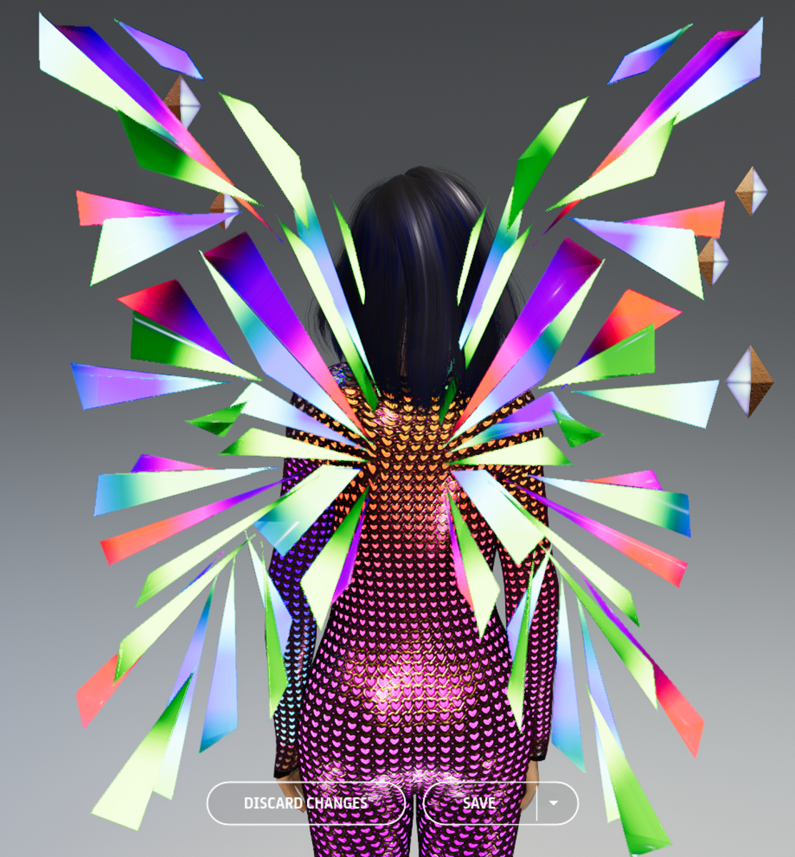 Female - Glow-Animated All Colors Techno Wings