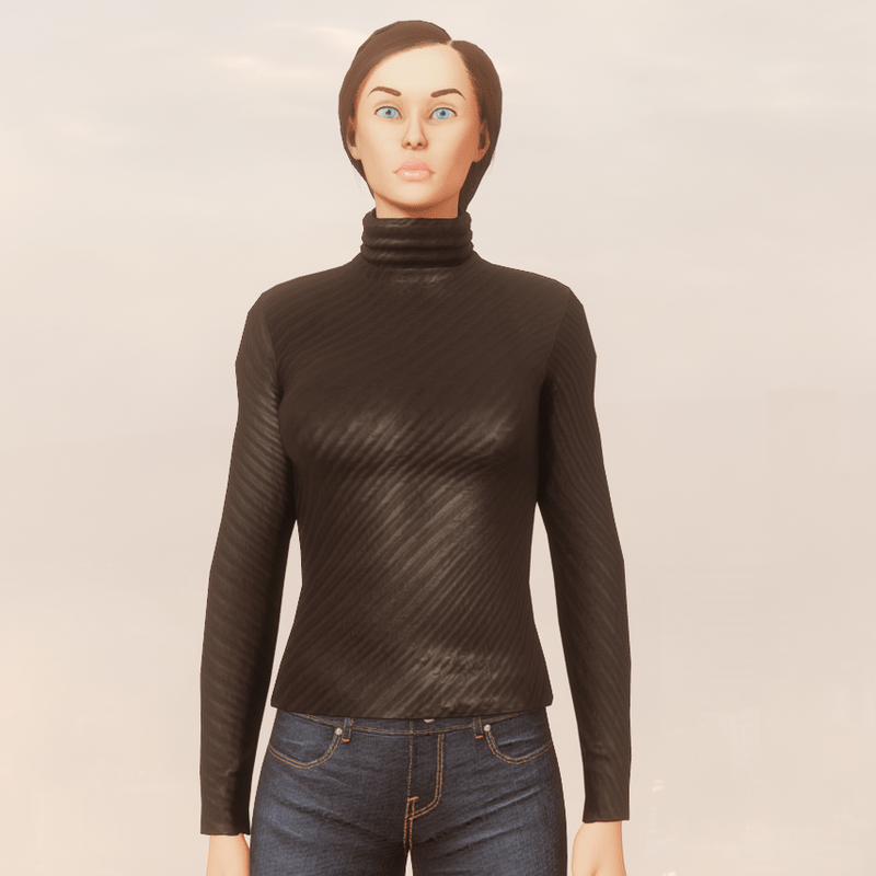 Black Turtleneck Shirt