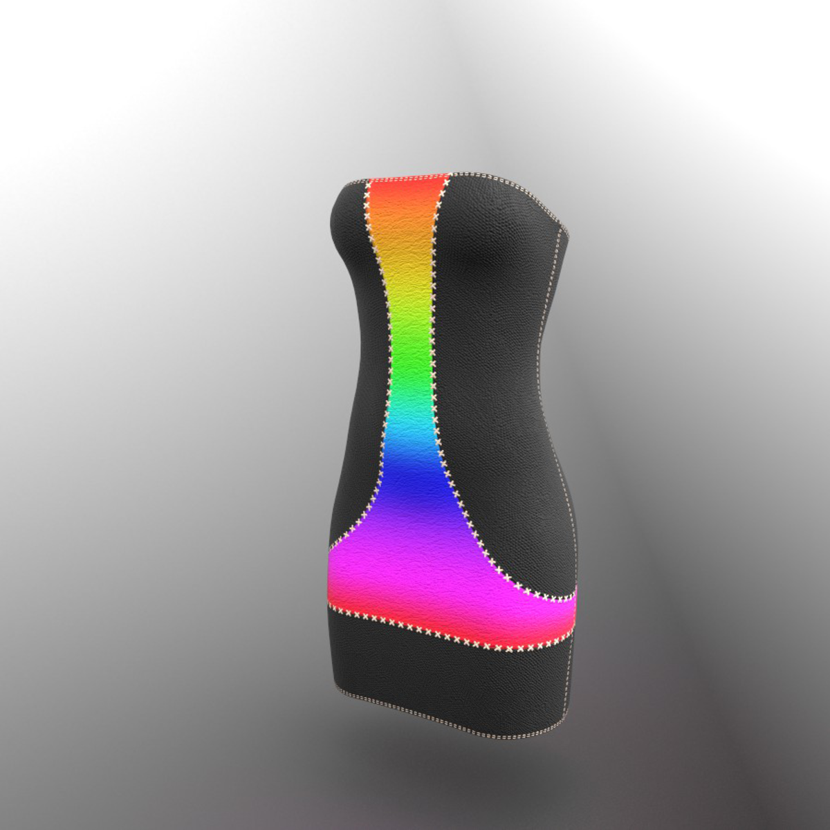 Dress Aadya Rainbow black