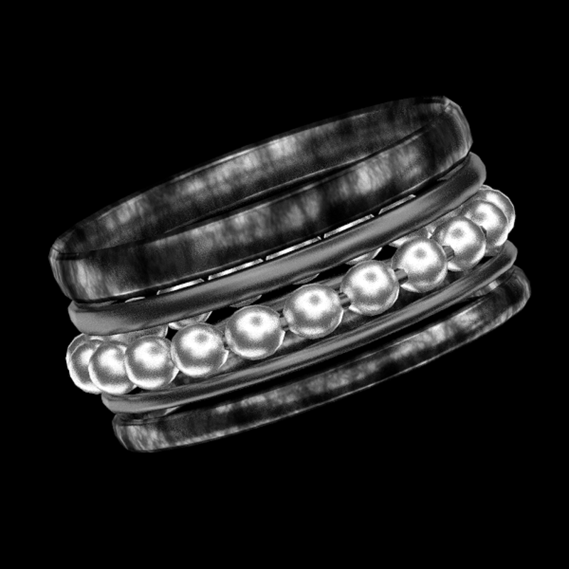 Bongo Bangles Grayscale