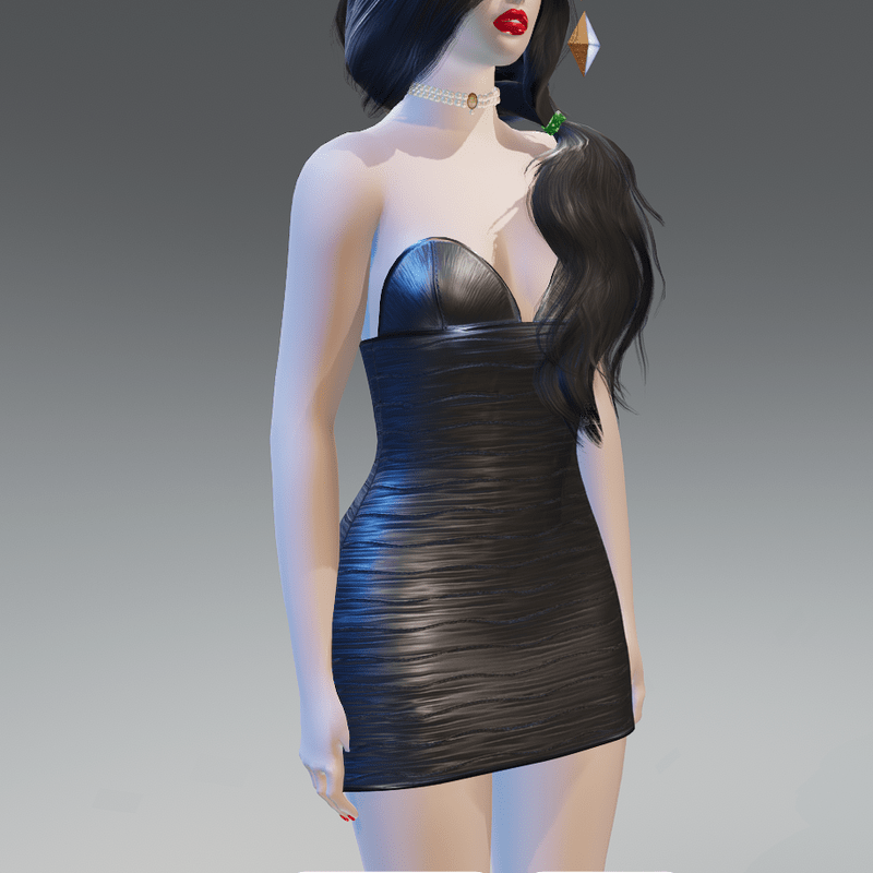 Lux-Gray Ruched Dress - Female