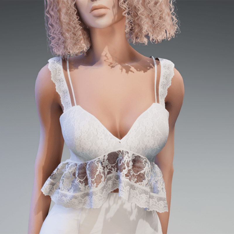 Lace Summer Top in White