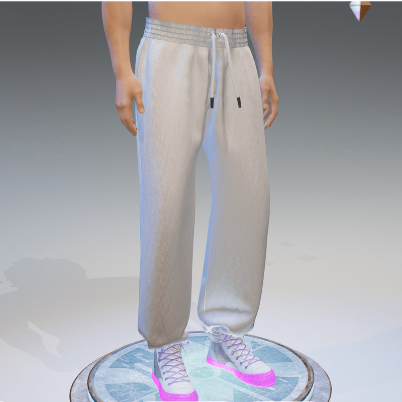 Street-Wear Traditional Gray Sweat-Pants - Male