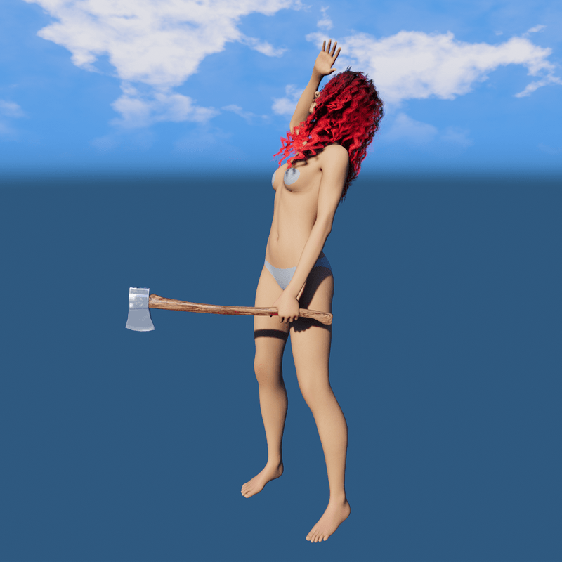 Axe Look Up Tree Girls