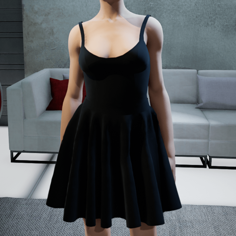 Suit. Body skirt black