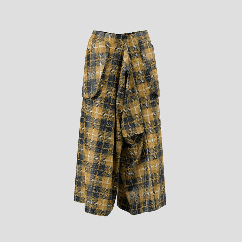 Trailblazing Pants black and yellow checked