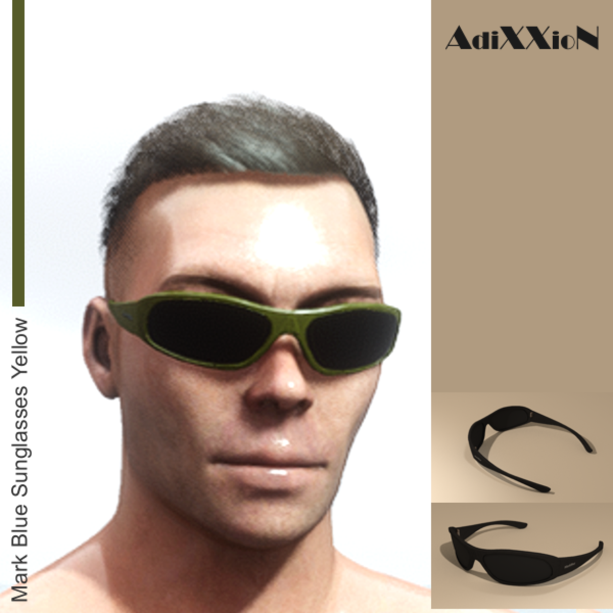 Mark Blue Sunglasses Yellow