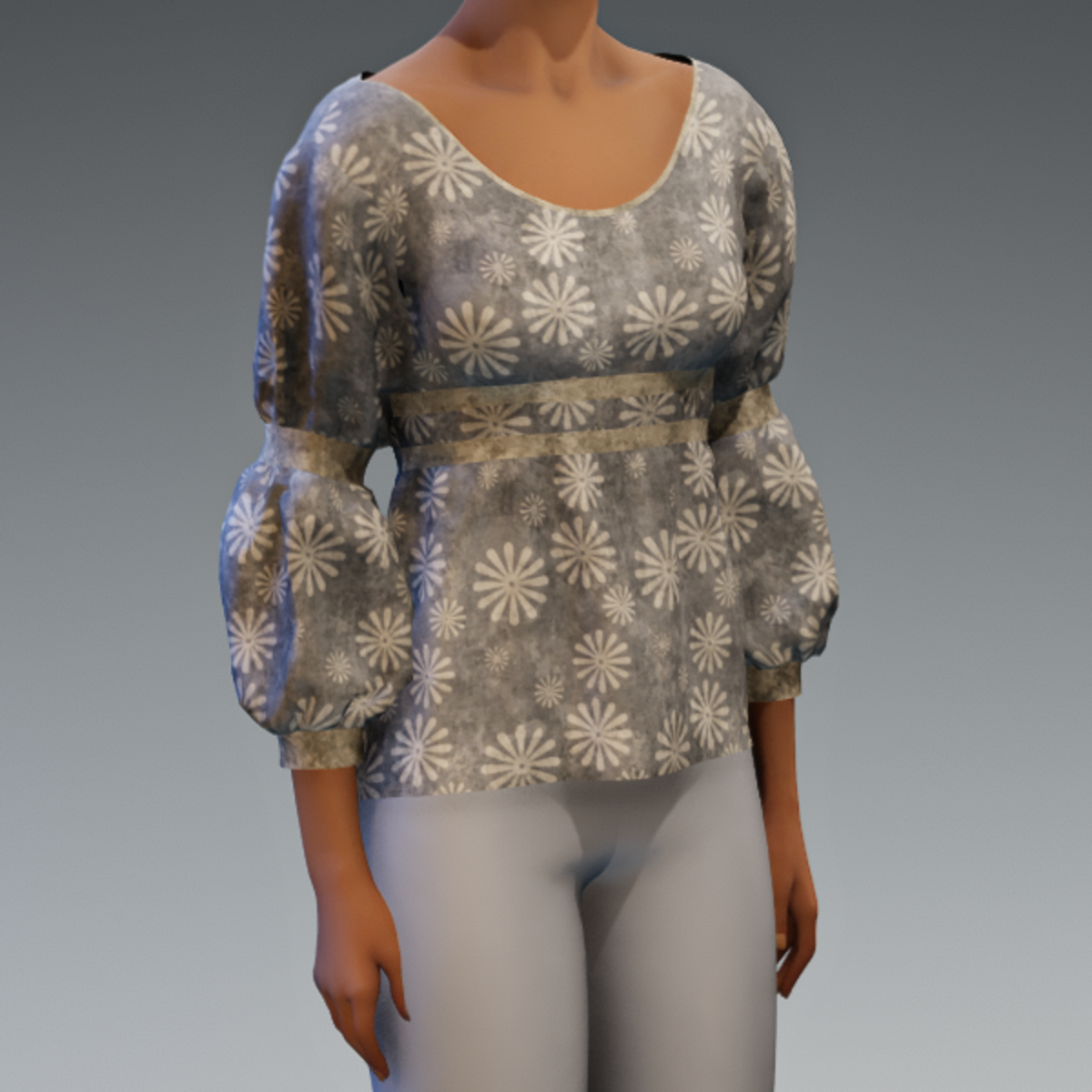 Bo Peep Top Beige Daisye