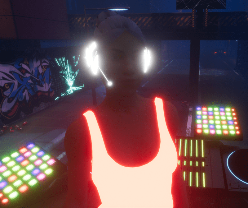 Female go-GLOW Futuristic Headphones & Mic