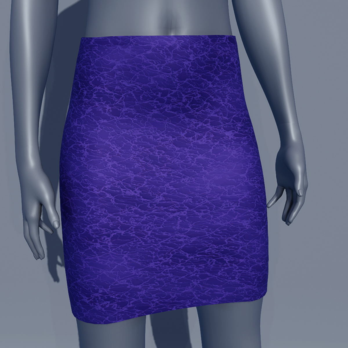 Leather Formal Skirt - Ultra Violet