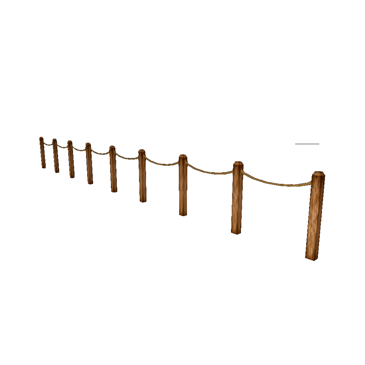 Ten posts rope fence