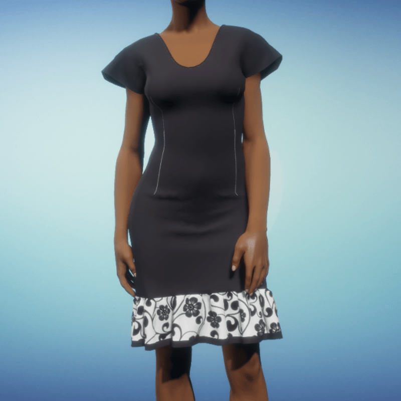 Summer Office Dress - Black