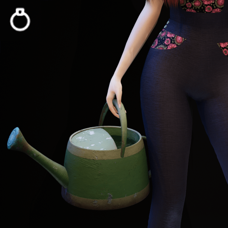 Dark Green - Old Watering Can