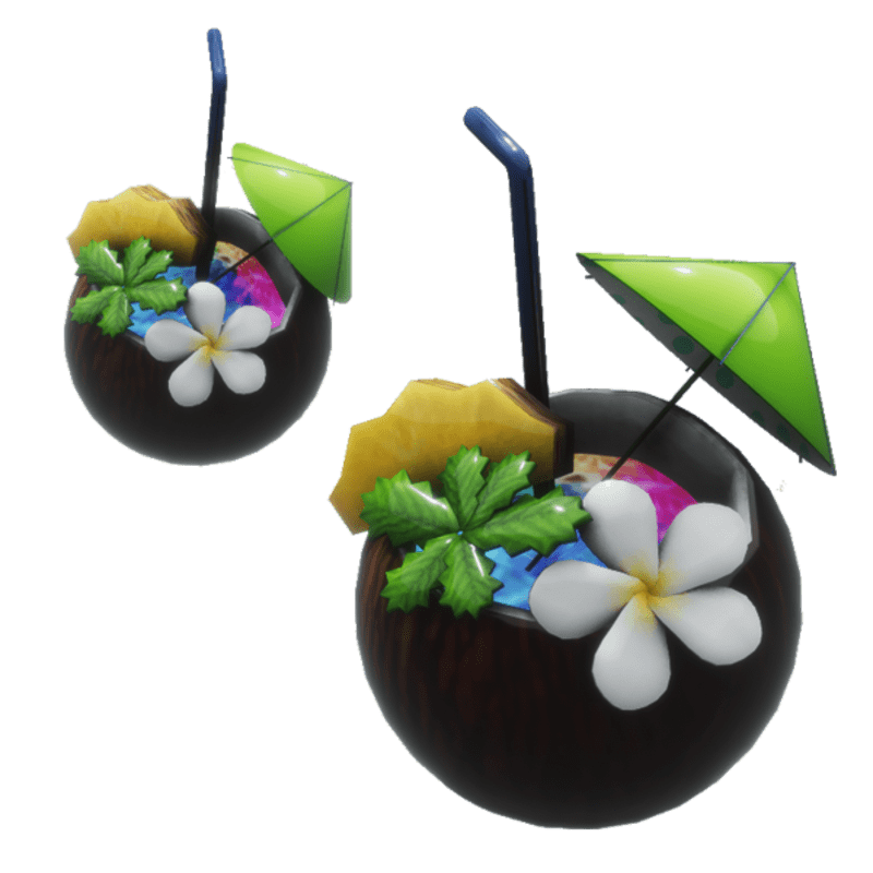 Tropical coconut cocktail drink