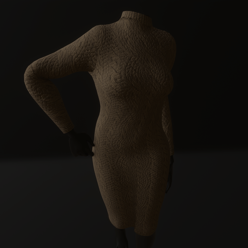 Knitted Dress (TM) Light Brown