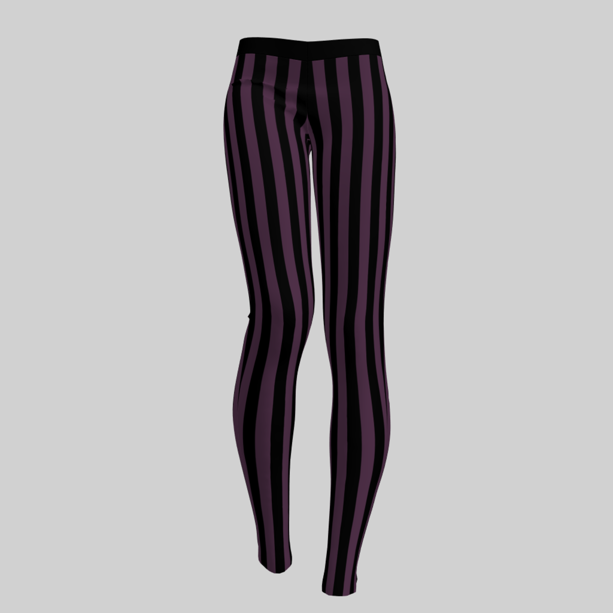 Leggings Maddy Stripes Black & Purple 2.0