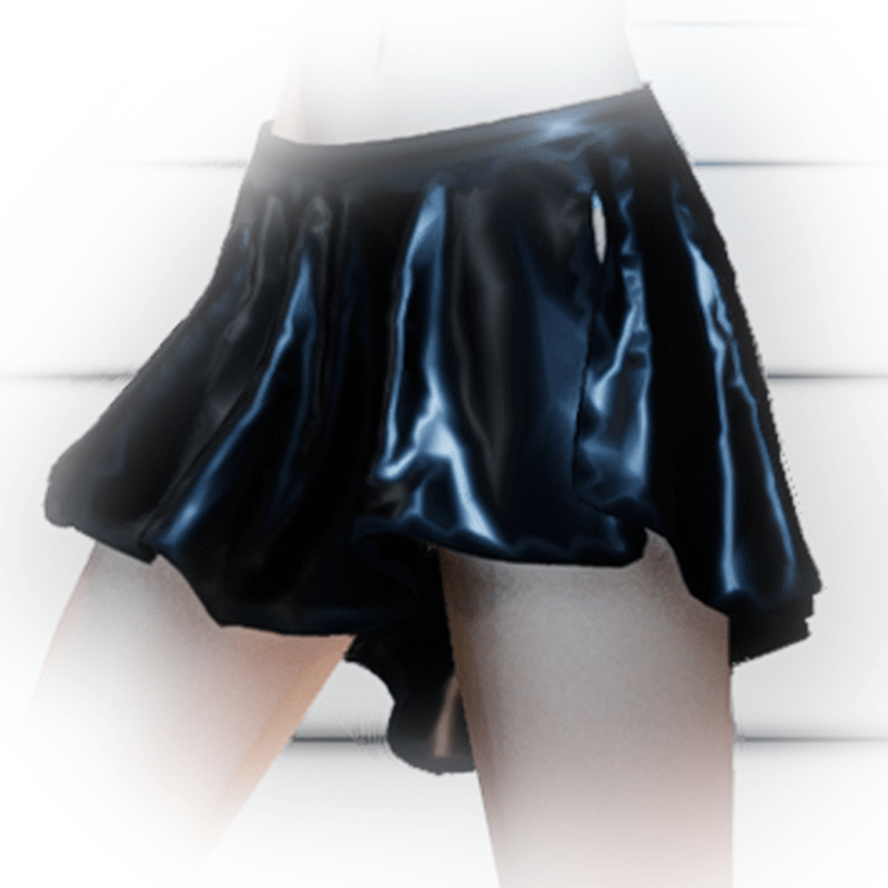 Shiny Latex Skirt Black