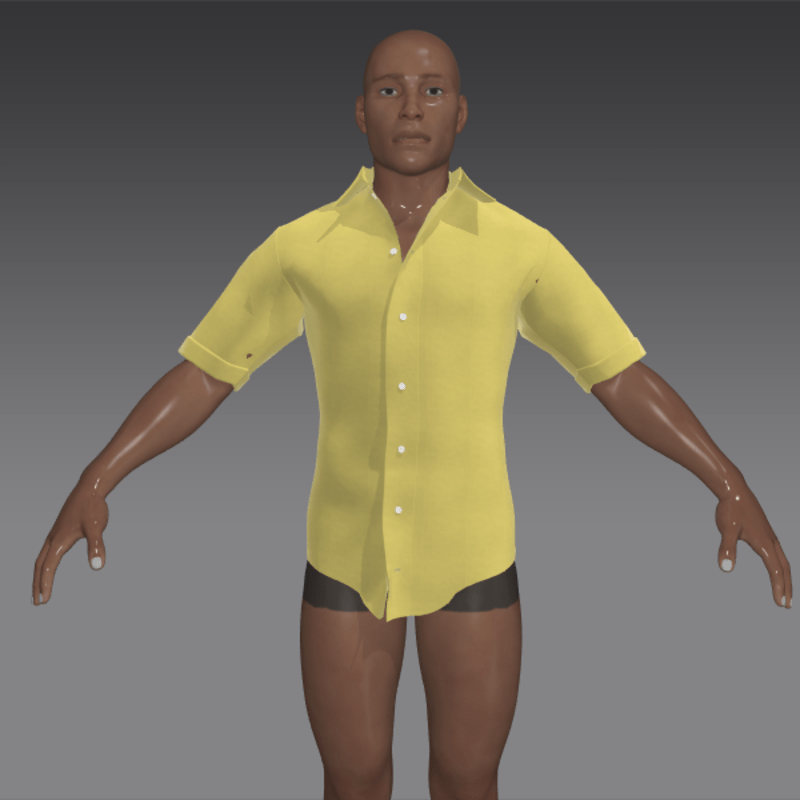 yellow cotton batiste shirt