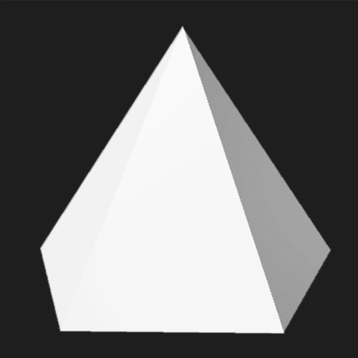 Pentagonal pyramid - White - Collision Mesh - 100M