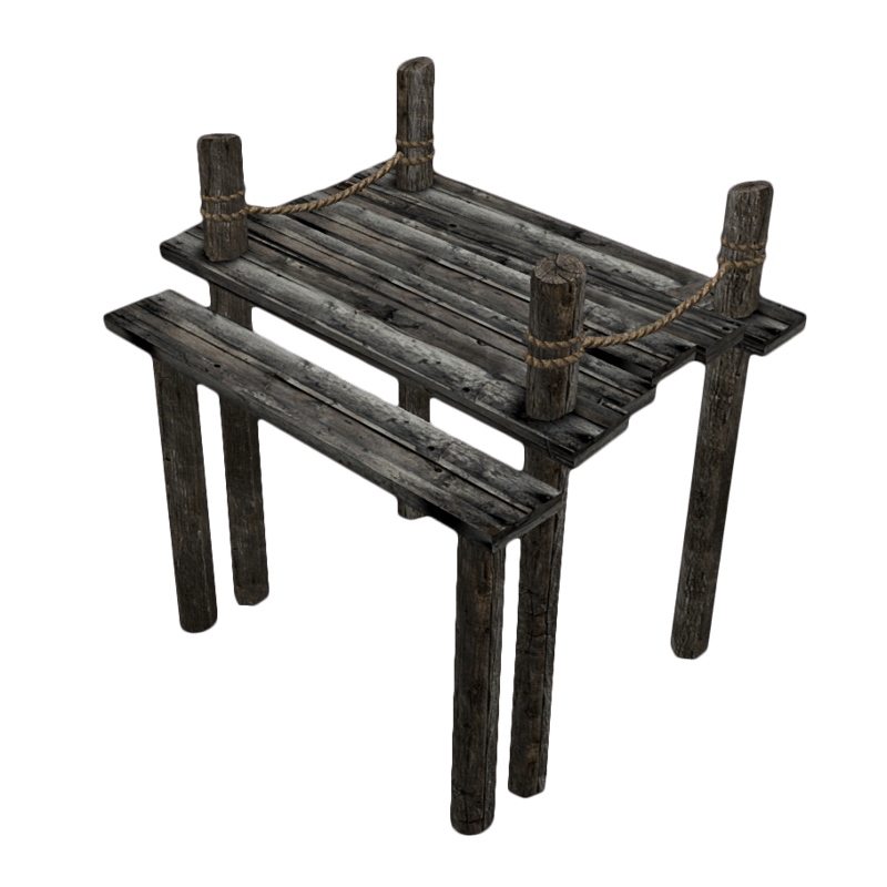Small Dock with Ropes