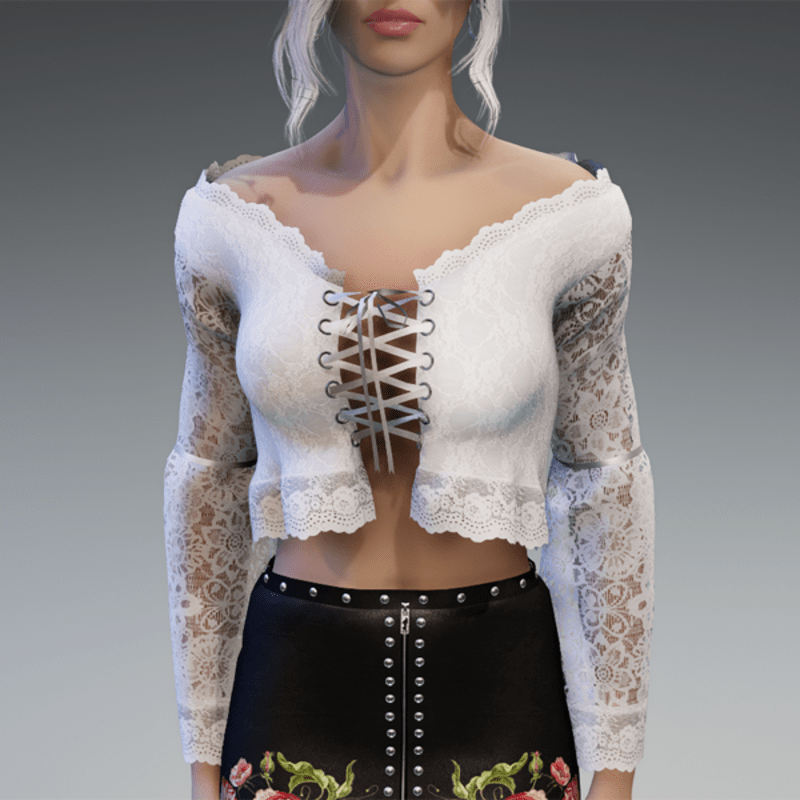 Boho Hippie Top in White