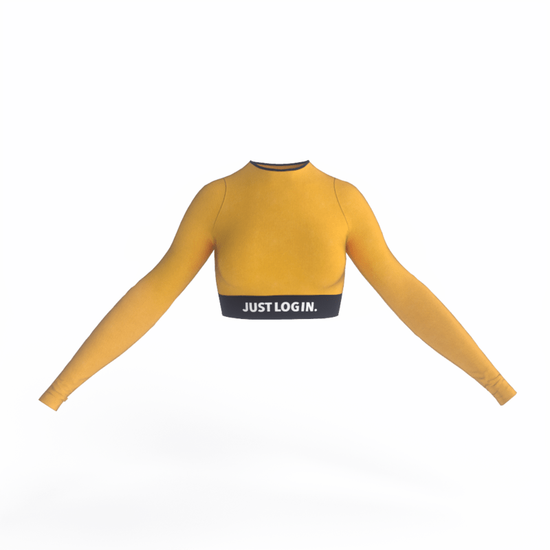 Top Just Log In Yellow