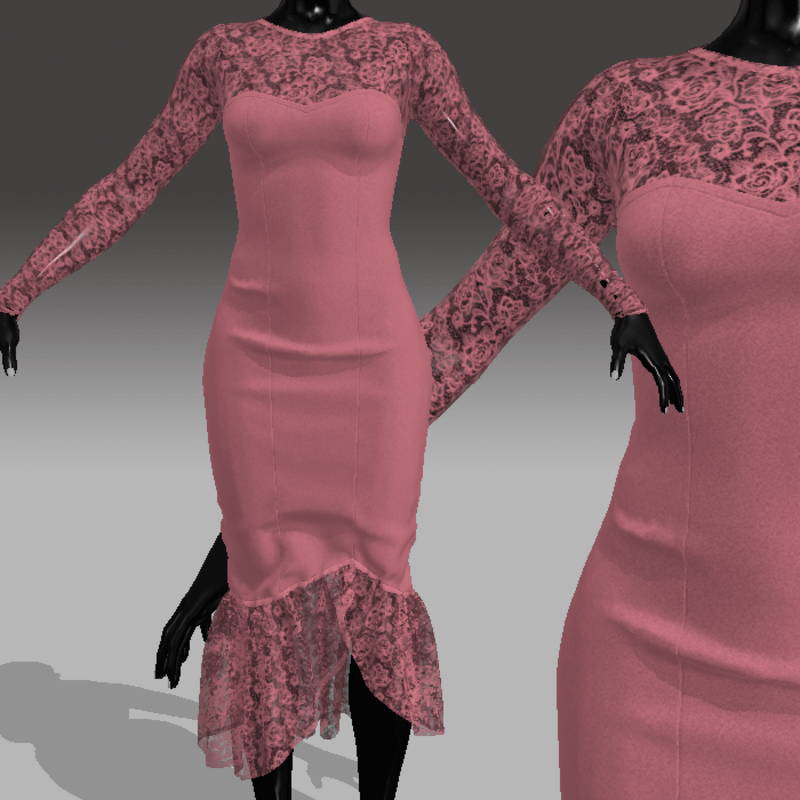 AV2 - Lace Mermaid Formal Dress