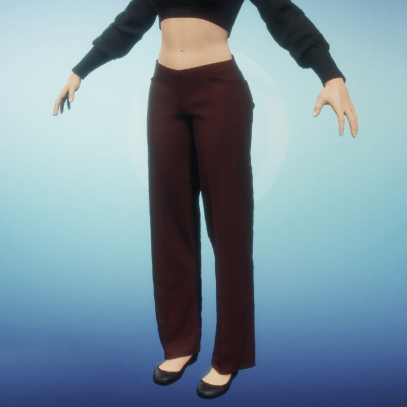 Womens Dress Slacks - Maroon