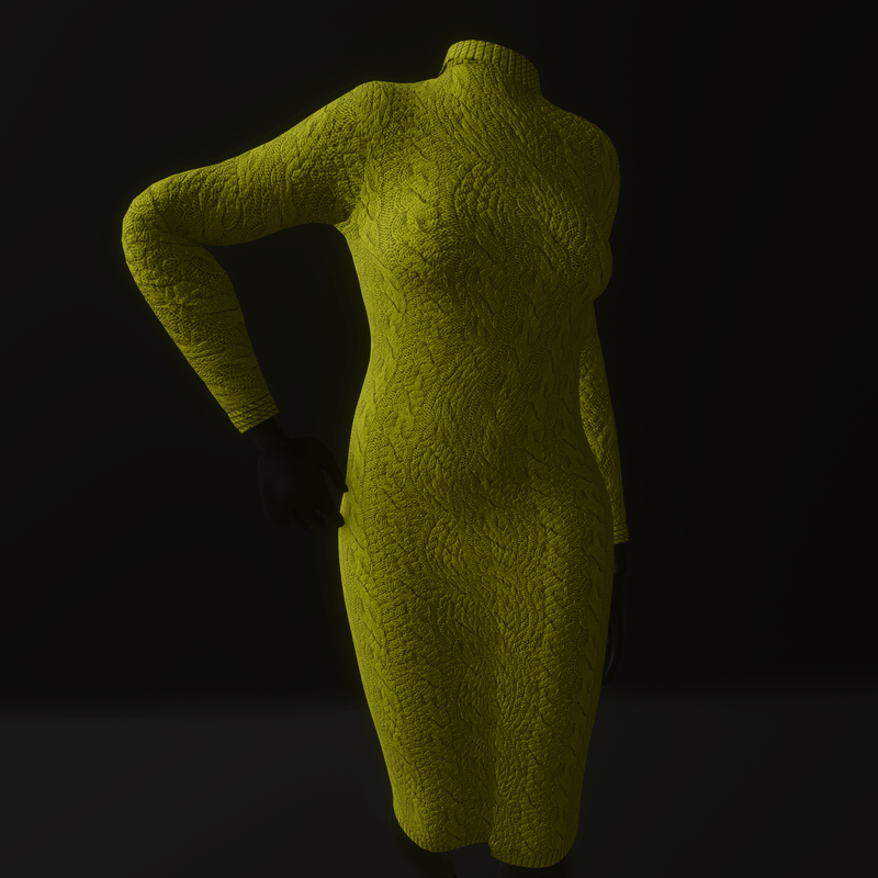 Knitted Dress (TM) Yellow