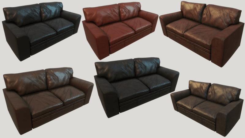 Old Clean Leather Couches - Collection